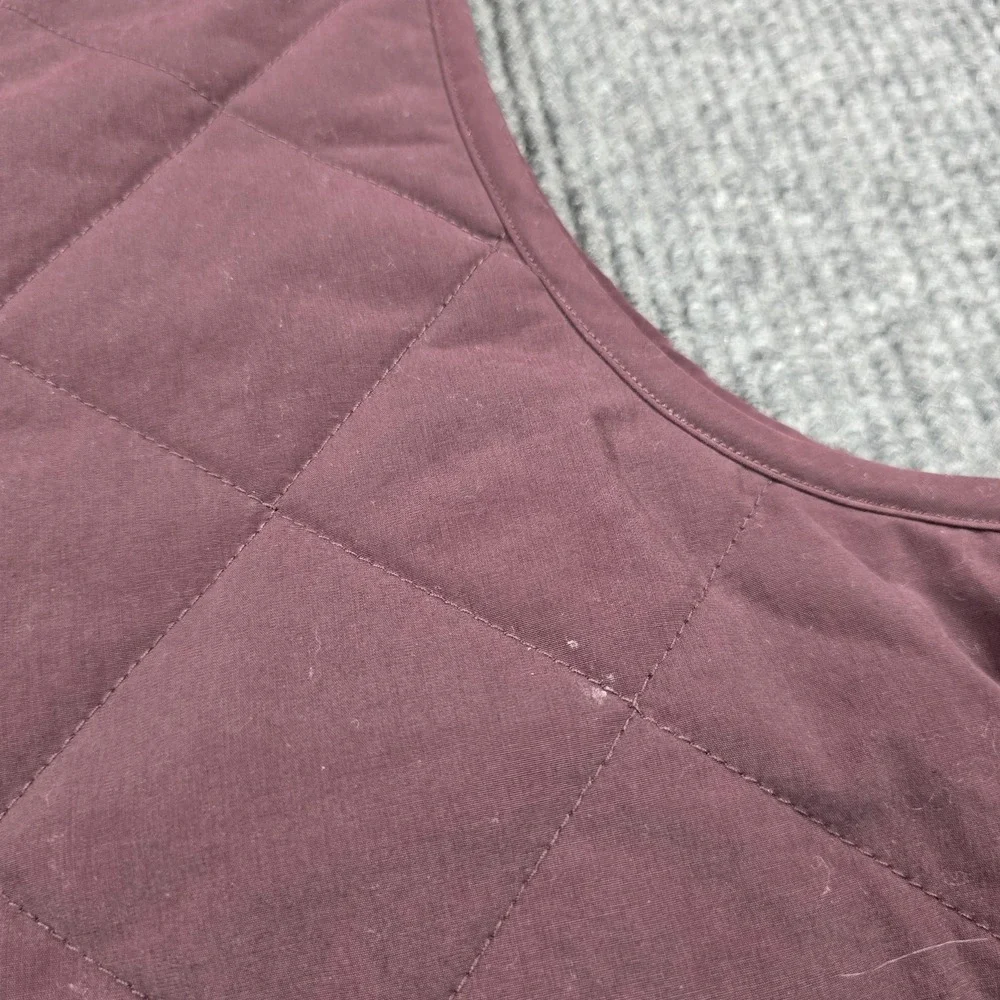 The North Face Cuchillo Vest Womens XXL Brown Quilted Reversible Sherpa Outdoor